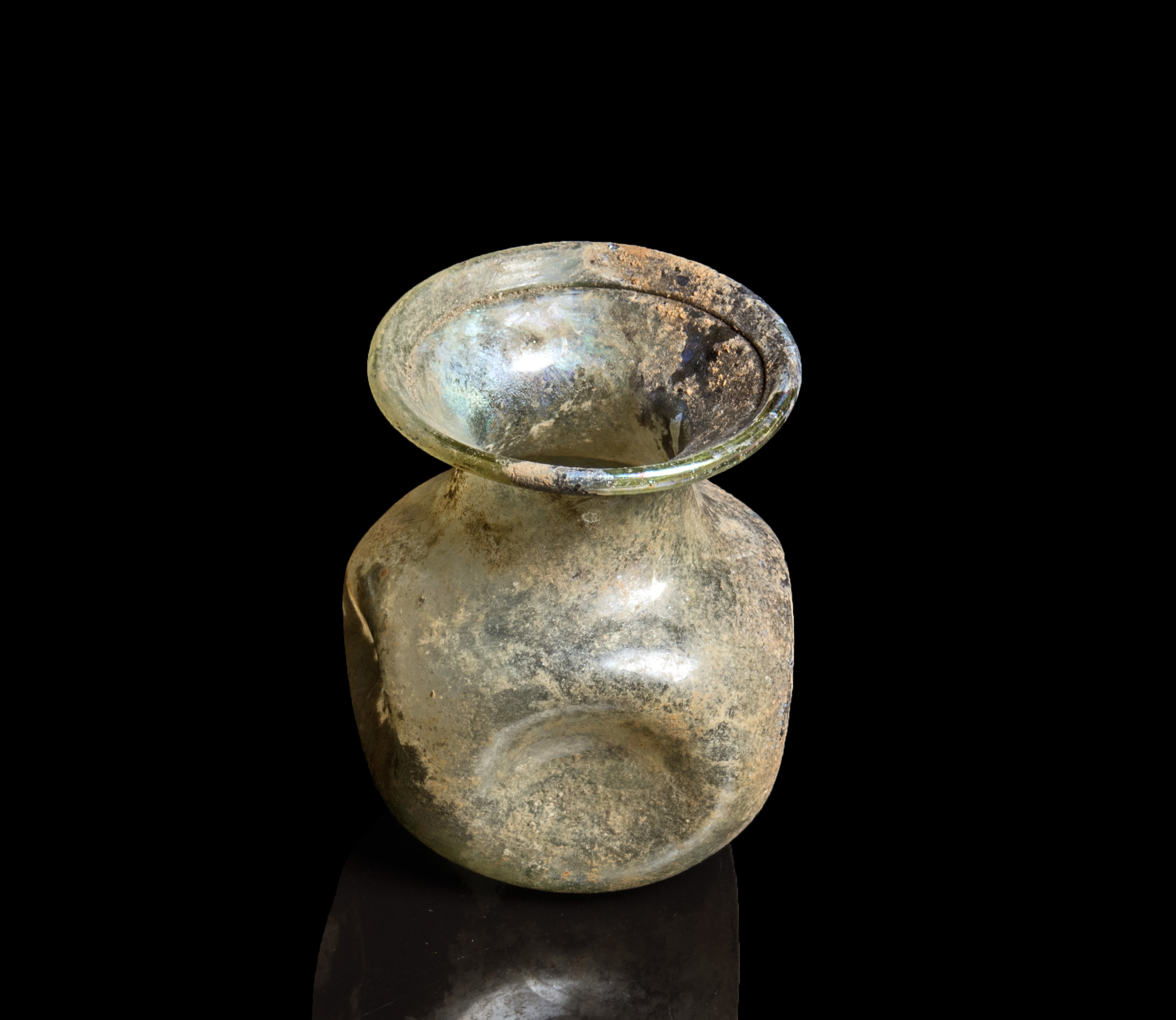 Roman glass jar with indented sides Antiquities 4